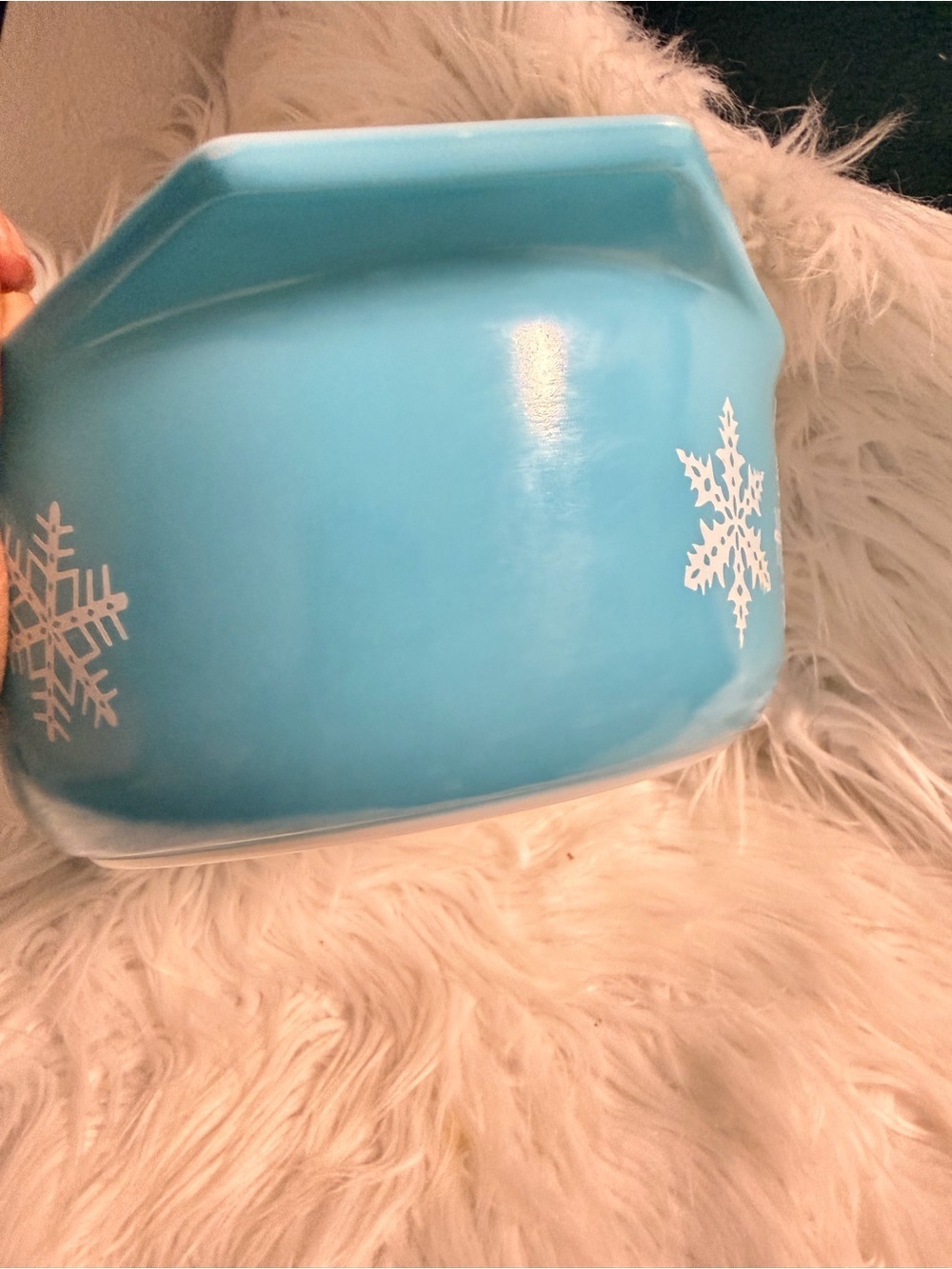 Vintage Pyrex Turquoise Snowflake 045 Casserole Dish 2.5 Qt No Lid - Picture 11 of 14